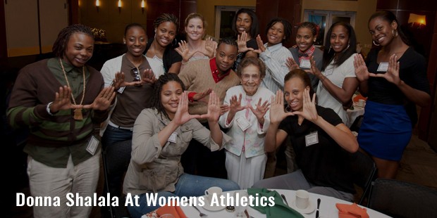 donna shalala at womens athletics