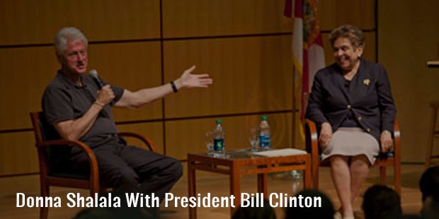 donna shalala with president bill clinton