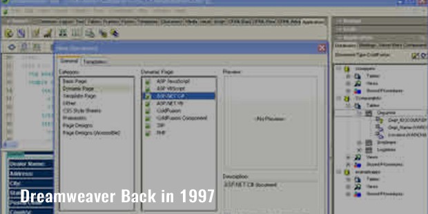 dreamweaver back in 1997