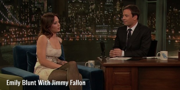 emily blunt with jimmy fallon