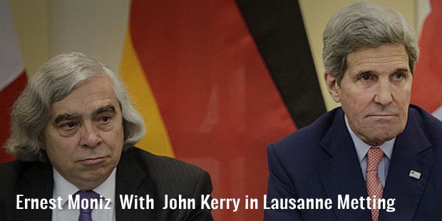 ernest moniz  with  john kerry in lausanne metting