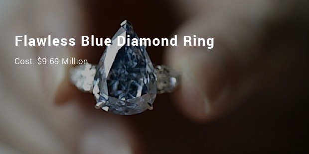 flawless blue diamond ring