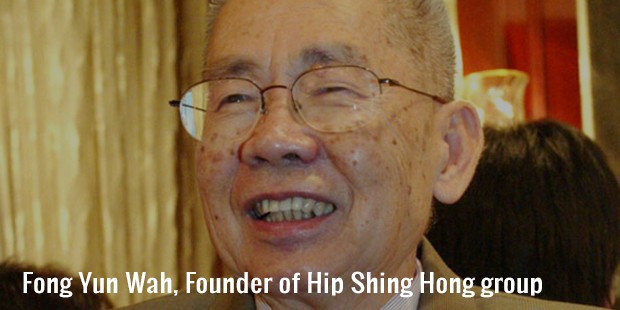 fong yun wah, founder of hip shing hong group