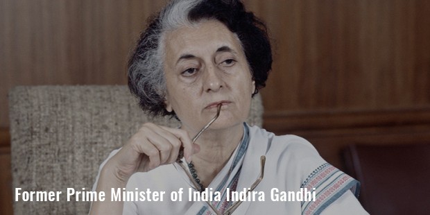 Former Prime Minister of India Indira Gandhi