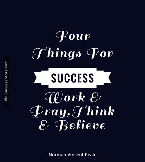 Four things for success