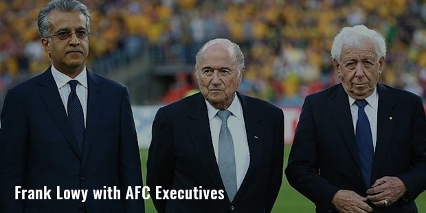 frank lowy with afc executives