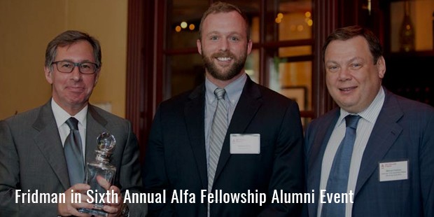 fridman in sixth annual alfa fellowship alumni event