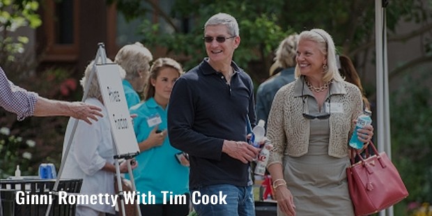 ginni rometty with tim cook