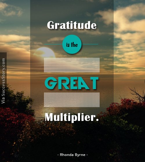 Gratitude is the great multiplier