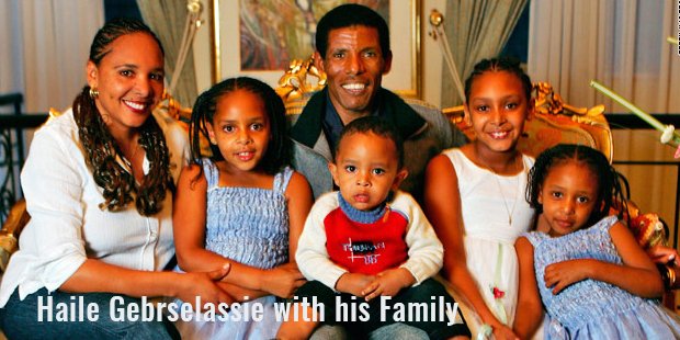 haile gebrselassie with his family