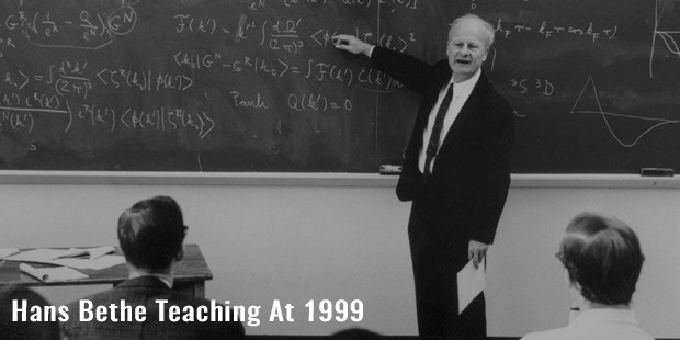 hans bethe teaching at 1999