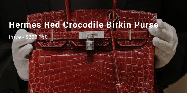 hermes red crocodile birkin purse