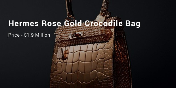 hermes rose gold crocodile bag