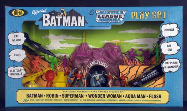 ideal official batman   justice league of america playset