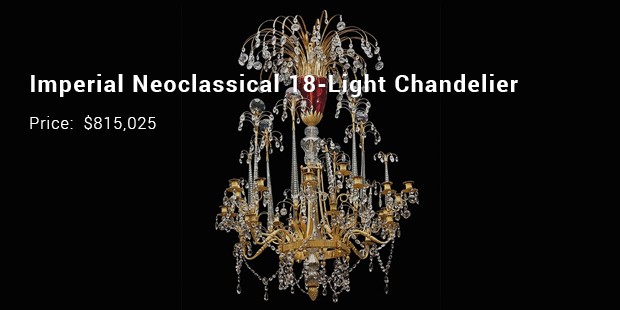 imperial neoclassical 18 light chandelier