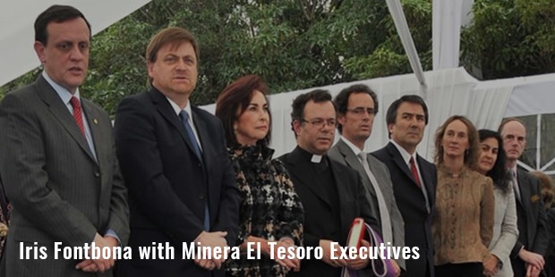 iris fontbona with minera el tesoro executives