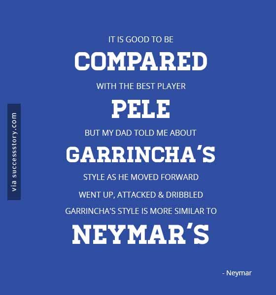 It is good to be compared with the best player