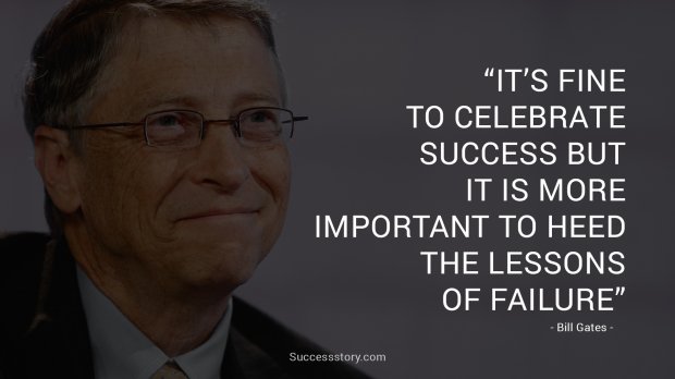 It’s fine to celebrate success but it is more important to heed the lessons of failure
