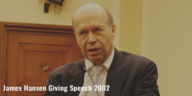 james hansen giving speech 2002