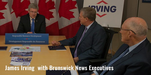 james irving  with brunswick news executives