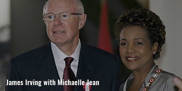 james irving with michaelle jean image