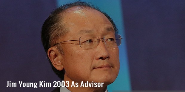 jim young kim 2003 as advisor