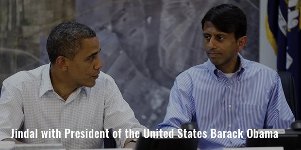 jindal with president of the united states barack obama