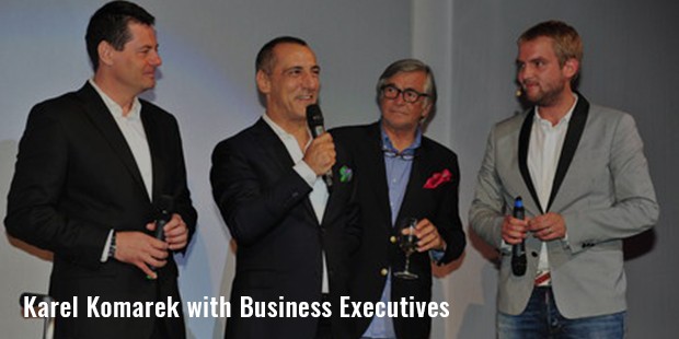 karel komarek with business executives