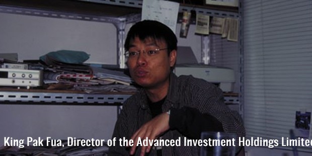 king pak fua, director of the advanced investment holdings limited