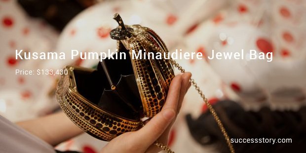 kusama pumpkin minaudiere jewel bag