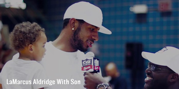 lamarcus aldridge with son