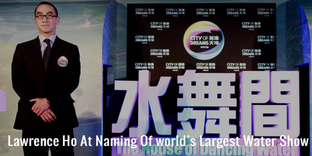 lawrence ho at naming of world’s largest water show