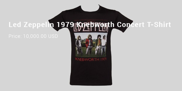 led zeppelin 1979 knebworth concert t shirt