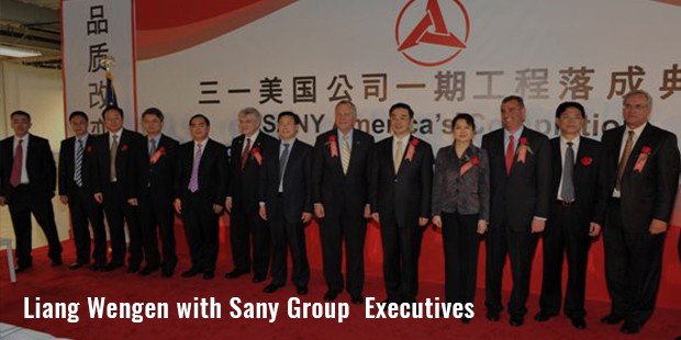 liang wengen with sany group  executives