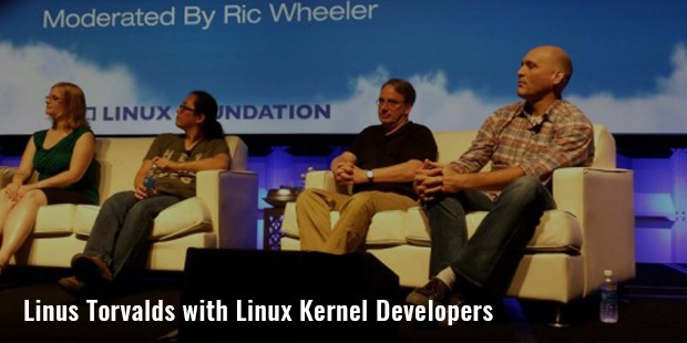 linus torvalds with linux kernel developers