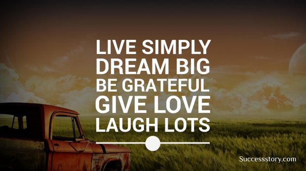 Live simply