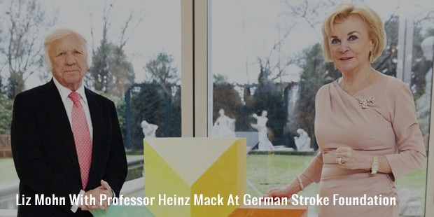 liz mohn with professor heinz mack at german stroke foundation