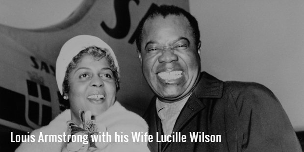 louis armstrong with his wife lucille wilson