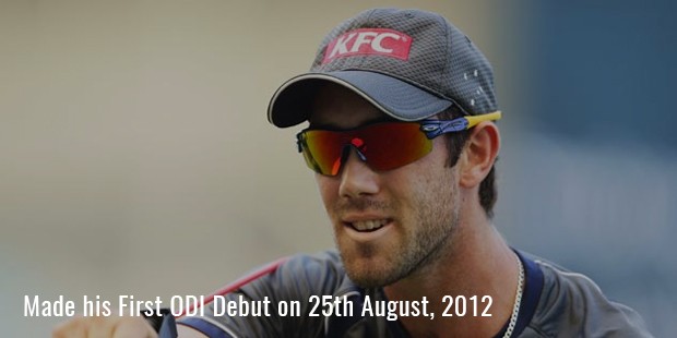 made his first odi debut on 25th august, 2012