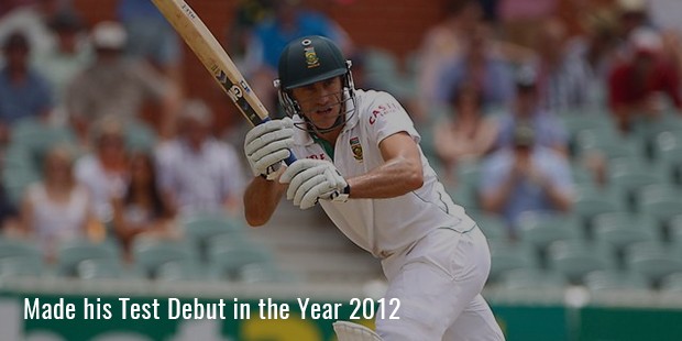 made his test debut in the year 2012