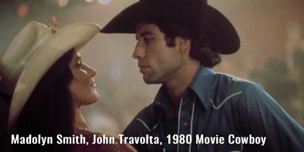 madolyn smith, john travolta, 1980 movie cowboy