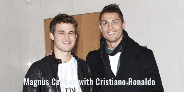 magnus carlsen with cristiano ronaldo