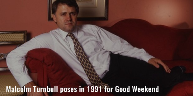 malcolm turnbull poses in 1991 for good weekend