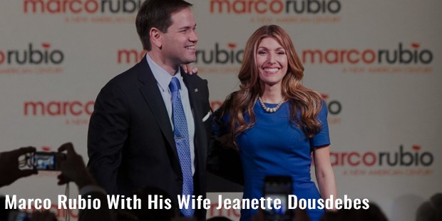 marco rubio with his wife jeanette dousdebes