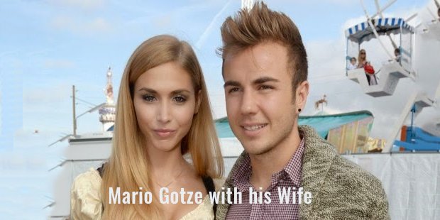 mario gotze with his wife