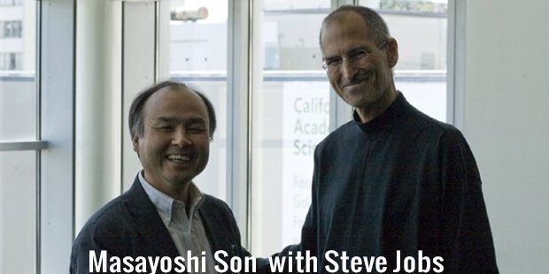 masayoshi son  with steve jobs