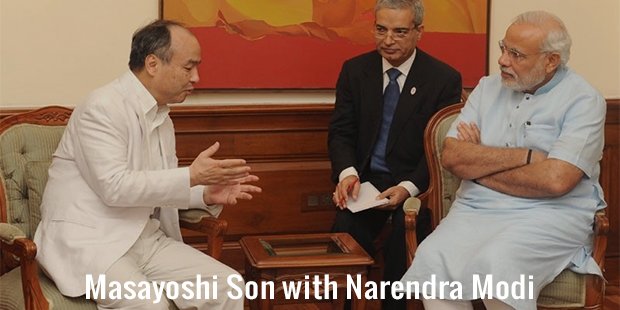 masayoshi son with narendra modi