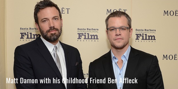 matt damon with his childhood friend ben affleck