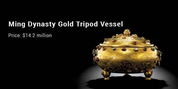 ming dynasty gold tripod vessel