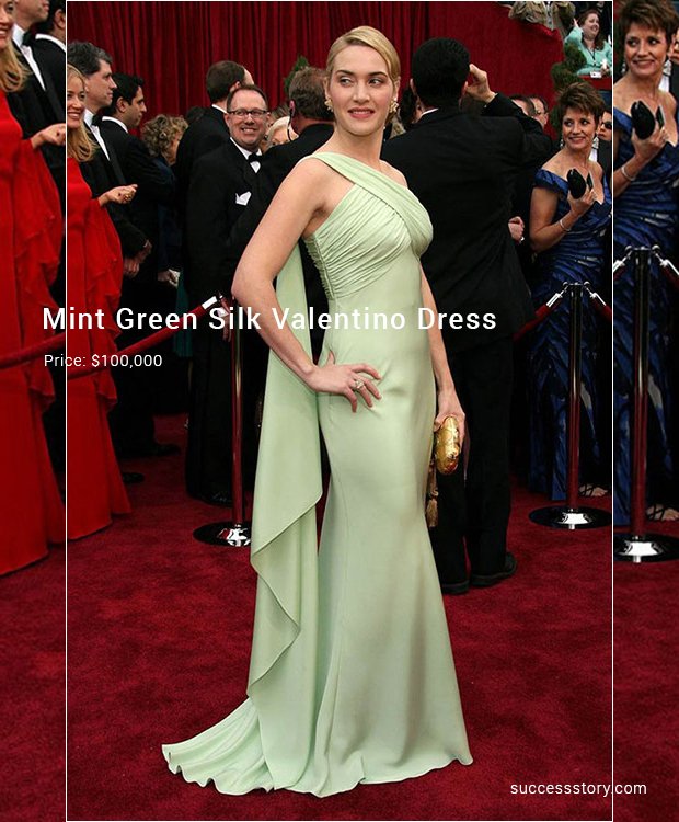 mint green silk valentino dress